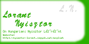 lorant nyisztor business card